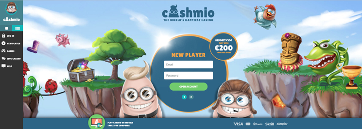 Cashmio Casino-Website