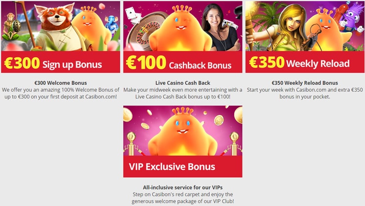 Casibon Casino €300 Welcome Bonus
