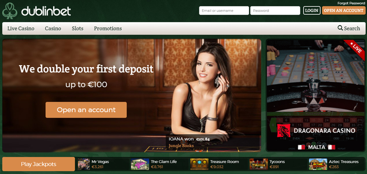 DublinBet Casino Design