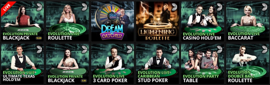 Games with live dealers