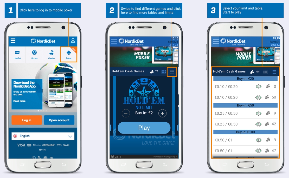 Poker mobil NordicBet