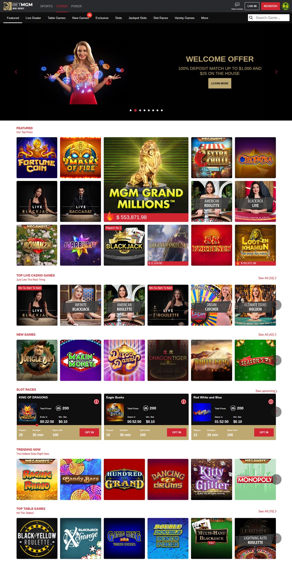 mgm online casino new jersey