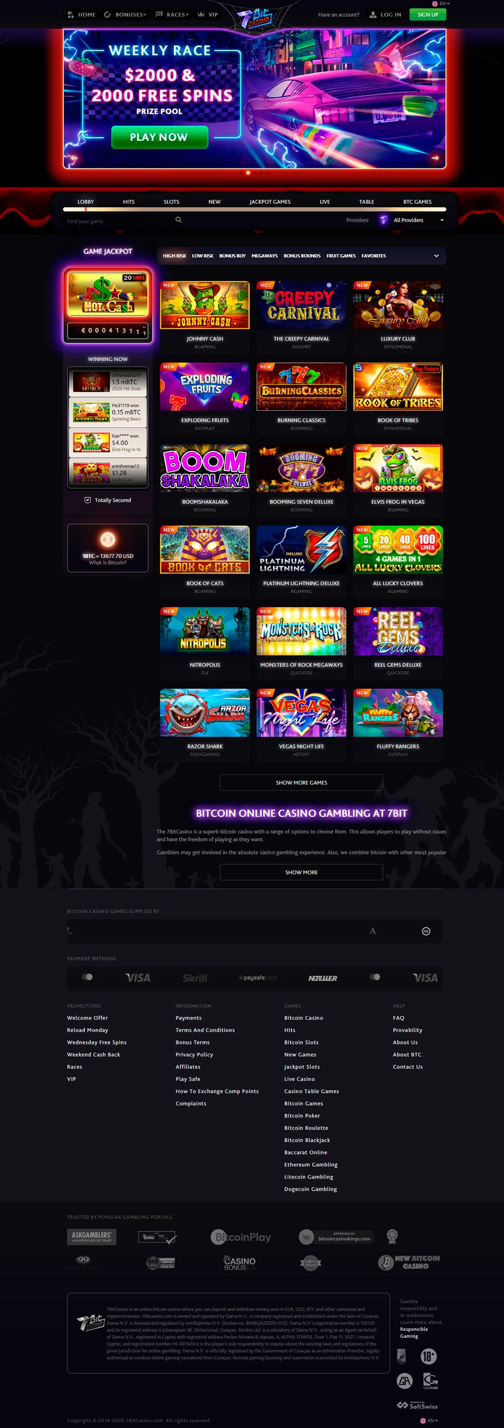  7Bit Casino Review Rating 2024 Star Gambling