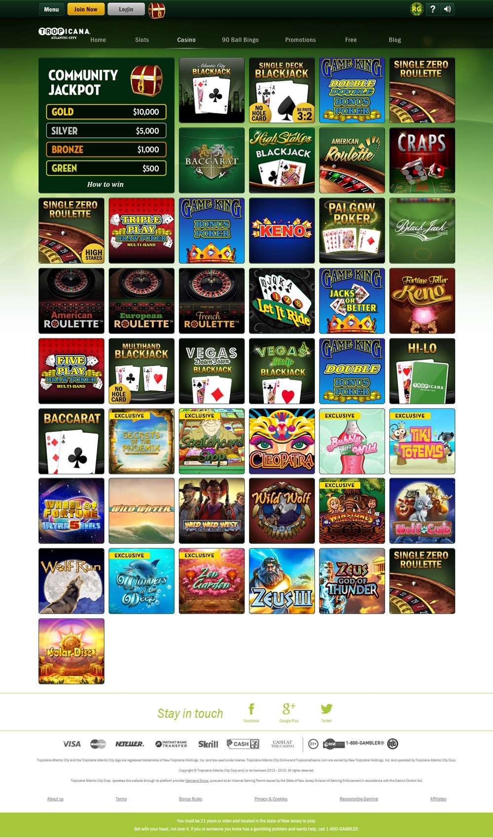 online casino tropicana