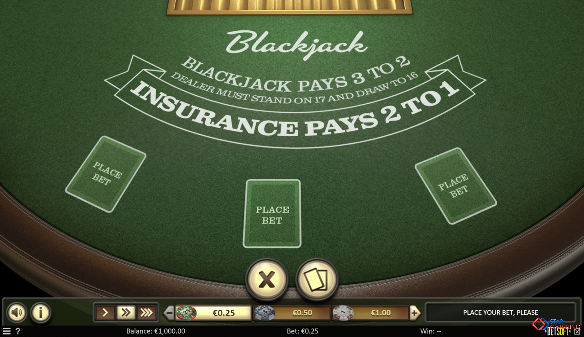 European Blackjack screenshot #1