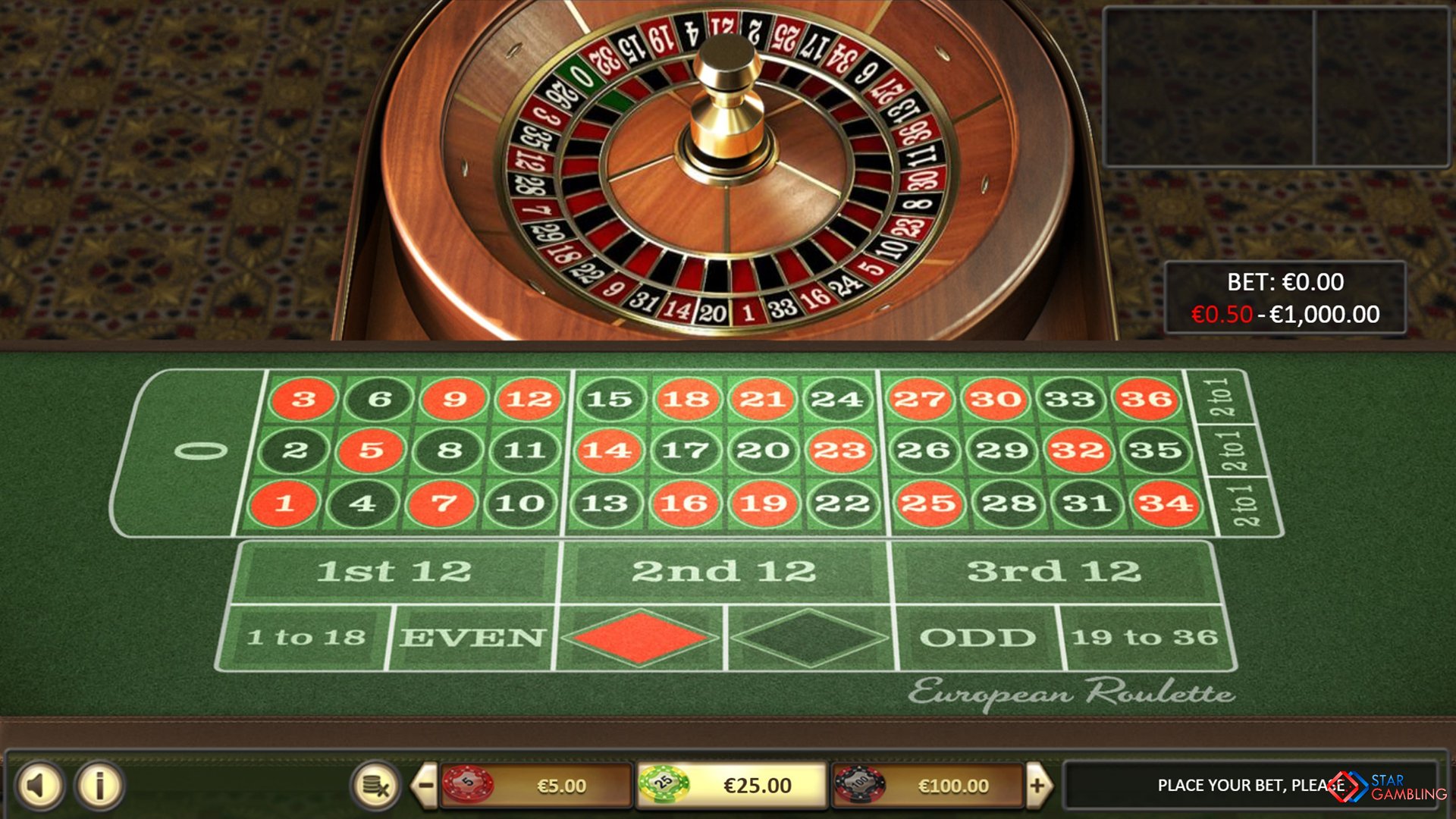European Roulette screenshot #1