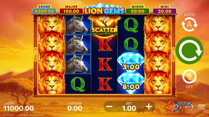Lion Gems: Hold and Win screenshot #2