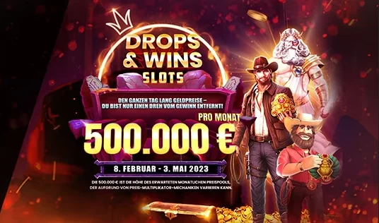 Drops & Wins cash prizes all day long