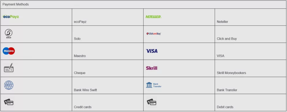 Platinum Play casino payment methods