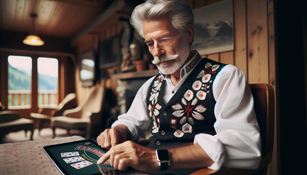 Швейцарец играет в онлайн-казино Голден Стар