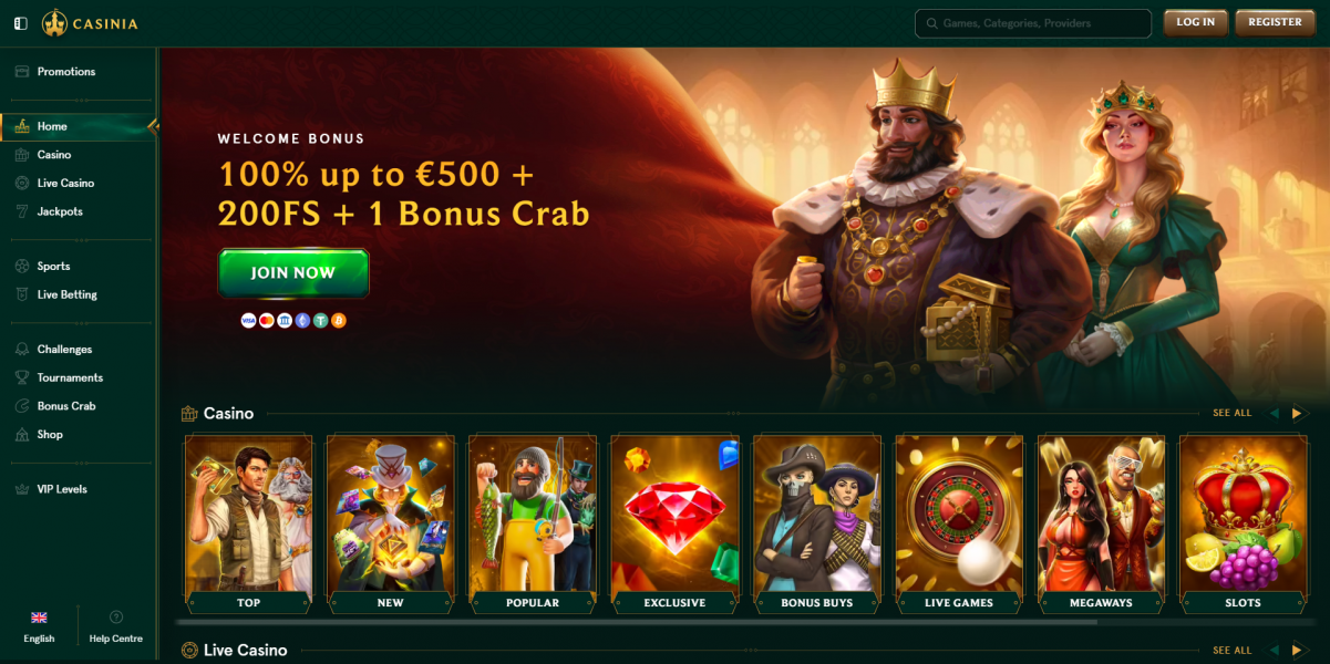 Casinia Casino Mail Page